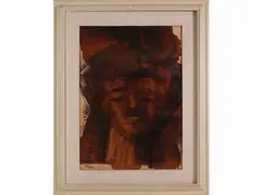 Nomi di sempre 1970 by Pirzio, 1920, mixed media paper laid on hardboard, offered Jul 2021