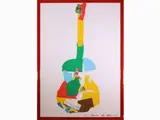 Giuseppe Chiari, Guitar, mixed media on paper