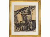 Alberto Caligiani, Landscape 1942, 1894, charcoal on paper