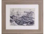 Gianni Vagnetti, Viareggio Darsena 1947, 1898, mixed media on paper