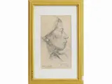 Nino Bertocchi, Female portrait 1939, 1900, charcoal on paper