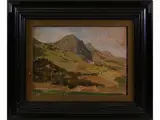 Emanuele Costa, Il Sasso di Castro e la strada del Covigliaio dalla Futa Anni Venti, 1875, oil on panel