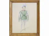 Gaston Noury, Costumes, 1865, four mixed media paintings on paper