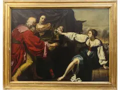 Lot and his daughters by Lorenzo Lippi, 1606, oil on canvas, offered Jul 2021