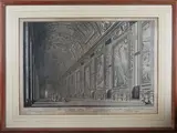 Giuseppe Vasi, Intern view of Galleria Urbana in Palazzo Apostolico Vaticano, 1710, etching