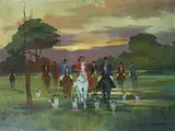 Cavalcata by Renato Natali, 1883, oil on panel, offered Jun 2021