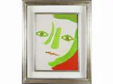 Face 1968 by Virgilio Guidi, 1891, oil on canvas, offered Jun 2021