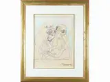 Mino Maccari, Figures, 1898, mixed media on paper