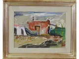 Franca Corcos, Marine, 1910, oil on paper