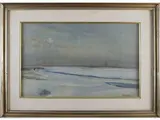 Paride Castellan, Seascape 1947, 1911, oil on panel