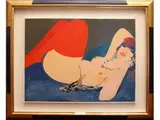 Salvatore Fiume, Odalisque, 1915, oil on faesite