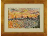 Sunset in Florence by Guido Borgianni, 1915, oil on canvas, offered Jun 2021