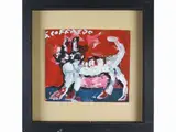 Cat by Silvio Loffredo, 1920, oil on panel, offered Jun 2021