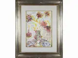 Flowers in a vase 1964 by Silvio Loffredo, 1920, oil on canvas board, offered Jun 2021