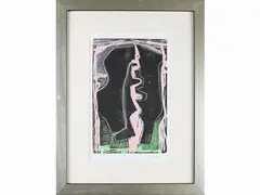 Senza titolo by Gualtiero Nativi, 1921, woodcut and pastel on paper, offered Jun 2021