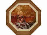 Antonio Possenti, Composition with figures, 1933, oil on octagonal cardboard