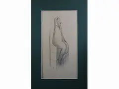 Emy Roeder, Figure 1946, 1890, pencil on paper laid on cardboard