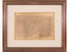 Maps by Gabriel Bodenher, 1673, four engravings on paper laid on canvas, offered Apr 2021