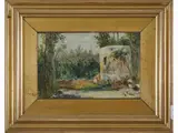Arturo Ricci, View of a garden, 1854, oil on panel
