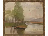Eugenio Cecconi, River landscape