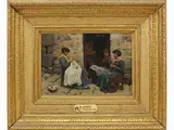 Emile Lugo, Al fresco, 1840, oil on panel