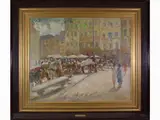 Giuseppe Fraschetti, Market in the Piazza di Santo Spirito in Florence