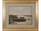 Bocca d'Arno by Gino Romiti, 1881, oil on faesite, offered Mar 2021