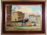 Livorno scomparsa by Renato Natali, 1883, oil on panel, offered Mar 2021