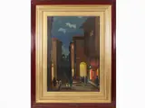 View of Livorno by Renato Natali, 1883, oil on faesite, offered Mar 2021
