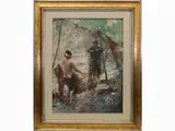 Ferruccio Rontini, Fishermen 1954, 1893, oil on canvas