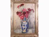 Flowers in a vase by Enzo Pregno, 1898, oil oncanvas, offered Mar 2021