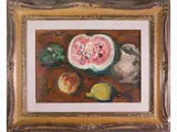 Still life with fruit by Enzo Pregno, 1898, oil on canvas, offered Mar 2021