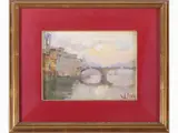 Ponte Santa Trinita by Gino Paolo Gori, 1911, oil on canvas board, offered Mar 2021