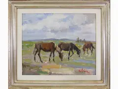 Pascolo 1972 by Gino Paolo Gori, 1911, oil on canvas, offered Mar 2021