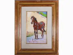 Stallone by Gino Paolo Gori, 1911, oil on panel, offered Mar 2021