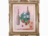 Gastone Breddo, Still life with fruit and bottles