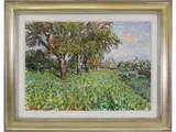 Landscape 1976 by Guido Borgianni, 1915, oil on canvas, offered Mar 2021