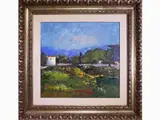 Landscape by Sergio Scatizzi, 1918, oil on cardboard, offered Mar 2021