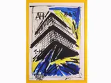 Vinicio Berti, Composition 1986, 1921, acrylic on paper laid on cardboard