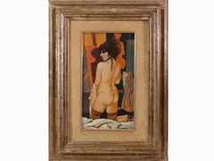 Model by Fausto Maria Liberatore, 1922, oil on canvas board, offered Mar 2021