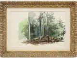 Luciano Guarnieri, Studies, 1930, two watercolour on carboard