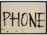 Giuseppe Chiari, Phone 1988, 1926, ink on paper laid on panel
