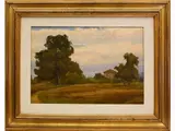 Umberto Maestrucci, Landscape, 1897, oil on panel