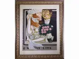 Giuseppe Migneco, Woman in the mirror and The spouses, 1908, two lithographs