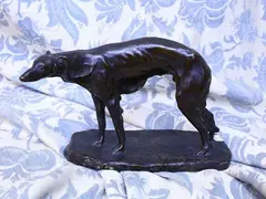 Valmore Gemignani, Sighthound, 1879, bronze sculpture