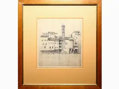 Florentine view by Emilio Mazzoni Zarini, 1869, engraving, offered Feb 2021