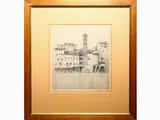 Emilio Mazzoni Zarini, Florentine view, 1869, engraving