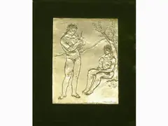 Untitled by Francesco Messina, 1900, low-relief on gilded metal, offered Dec 2020