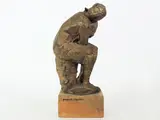 Quinto Martini, Woman and goose, 1908, bronze sculpture