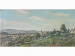 Tuscan Landscape by Lorenzo Gelati, 1824, oil on canvas, offered Dec 2020